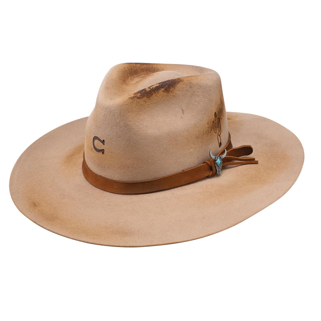 Charlie 1 Horse Women Distressed Tan Lakota Hat | JW Stores display picture 1