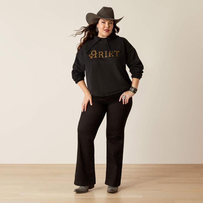 Ariat Women's Black/Leopard Essential Hoodie | JW Stores