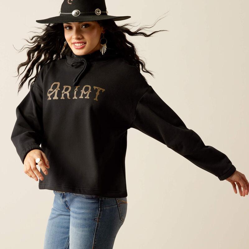 Ariat Women's Black/Leopard Essential Hoodie | JW Stores