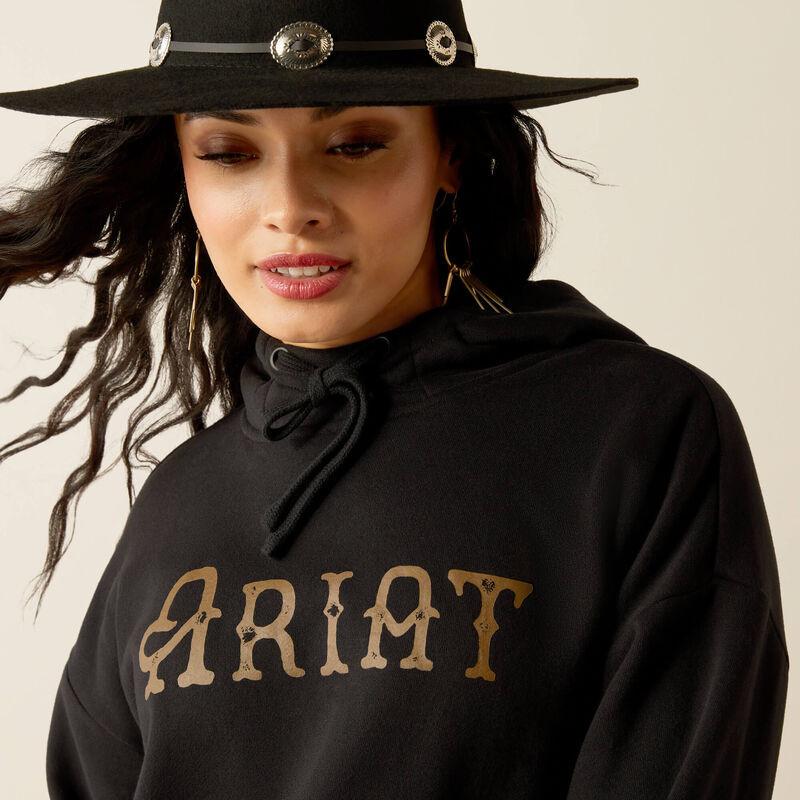 (取寄) アリアット レディース アリアット ロゴ パーカー Ariat women Ariat Logo Hoodie Black Ariat Women's Black/Leopard Essential Hoodie | JW Stores