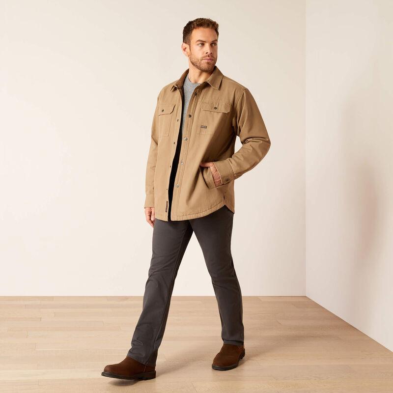 Ariat Men's Khaki Rebar Canvas Shirt Jacket | JW Stores
