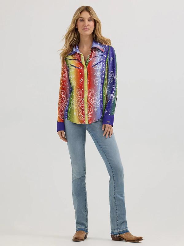 Chemise en jean Wrangler Icons 27MW - Bleu clair - Manches longues Bleu clair - Prêt-à