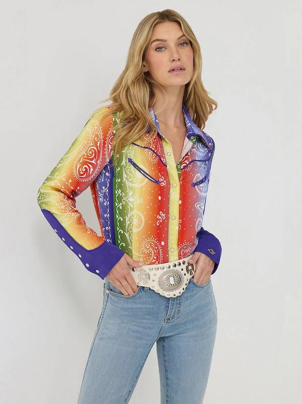 Wrangler Women's Multicolor Western Snap Shirt JW Stores