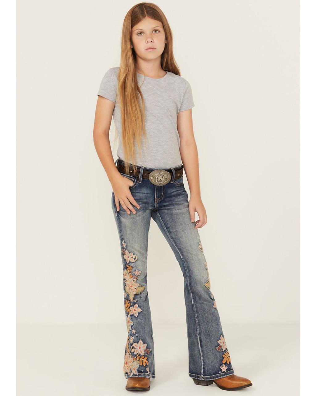 Jeans Bootcut Bleu Grace In LA Femme - Taille 3XL, Délavage Moyen, Avec Broderies/paillettes, Occasion Très Bon état