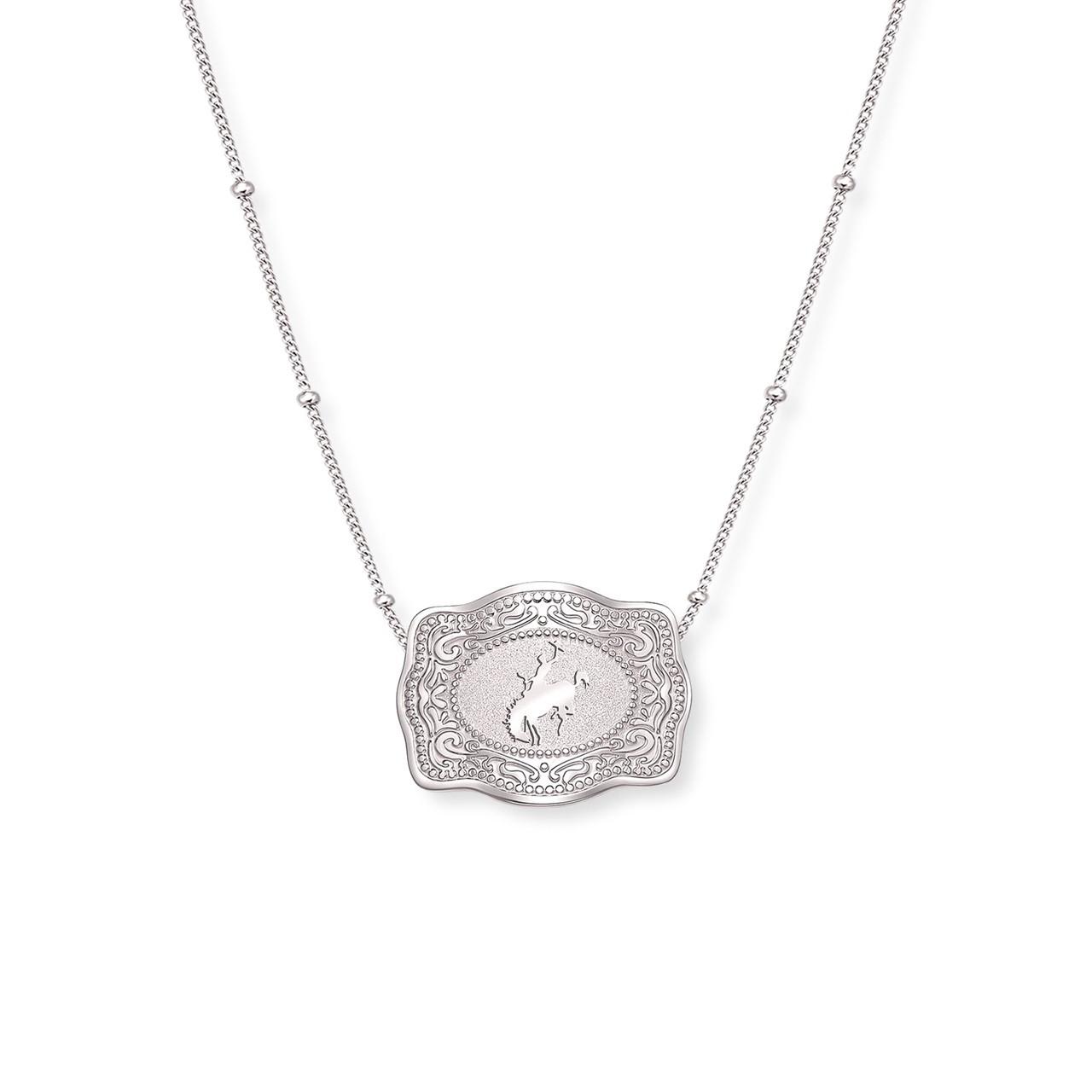 SpurWest Silver Bronc Beaded Chain Necklace | JW Stores
