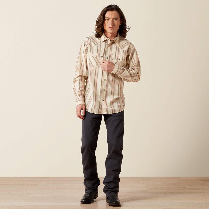 ariat mens dress shirts Ariat Men's S/S Maximo Khaki Print Modern Fit Button Shirt