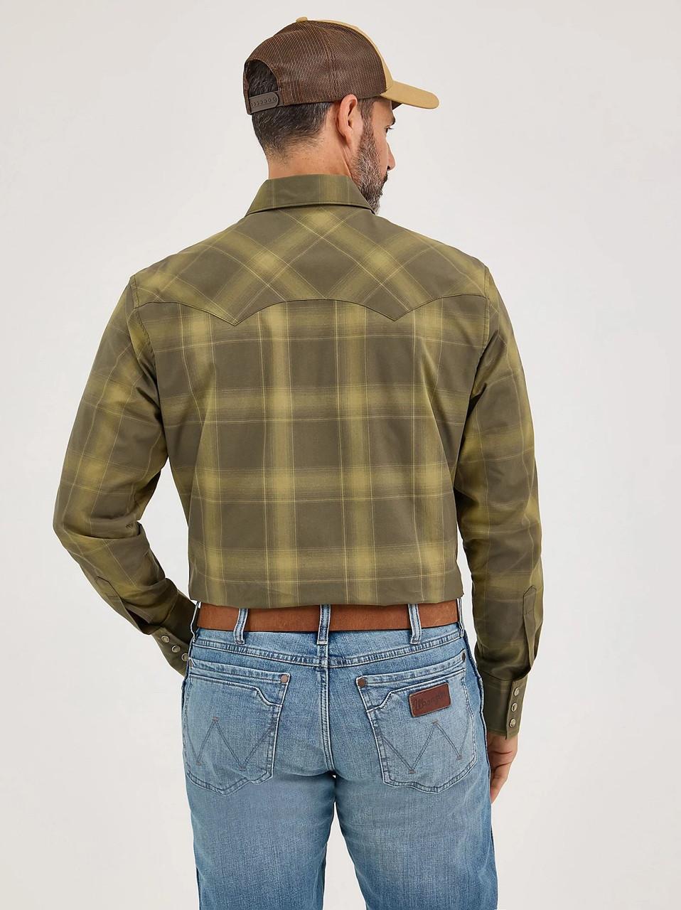 【新品】CLANESHIRRINGAMERICANSLEEVEONEPIECE Wrangler Men's Truly Blue Retro Western Shirt | JW Stores