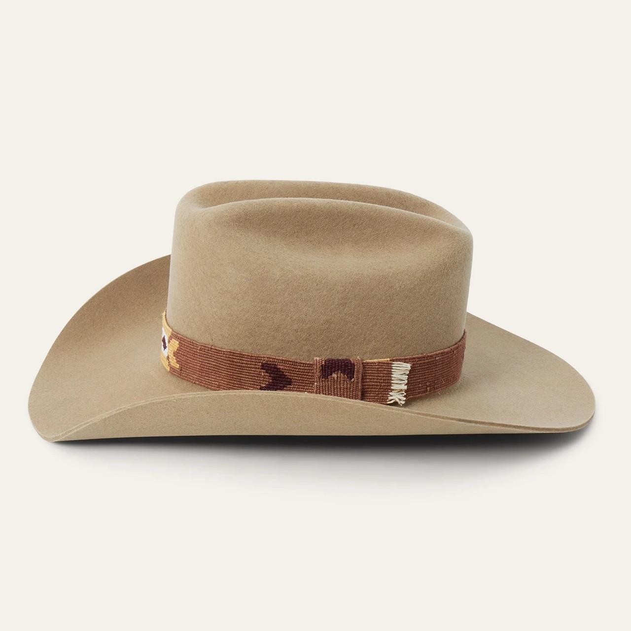Stetson Unisex Tan Desert Flower Wool Hat | JW Stores display picture 1