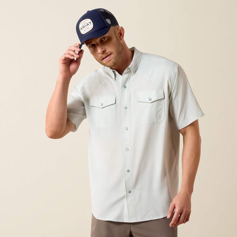 Ariat Men's Aqua Heather Western VentTEK Classic Fit Shirt