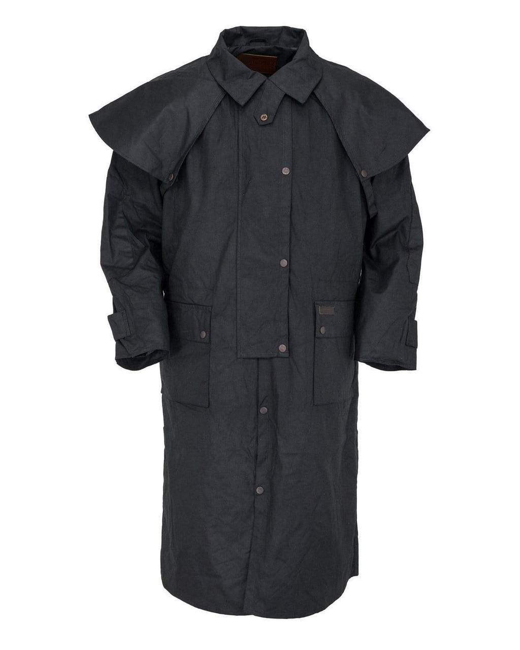 Outback Trading CO Low Rider Oilskin Duster Coat Black