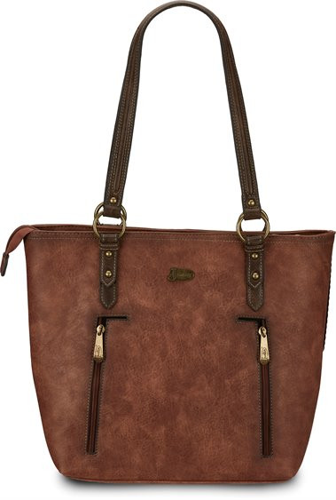 S-8068 CULLOM TRAIL HAIR-ON BUCKET SLING BAG IN BROWN MYRA