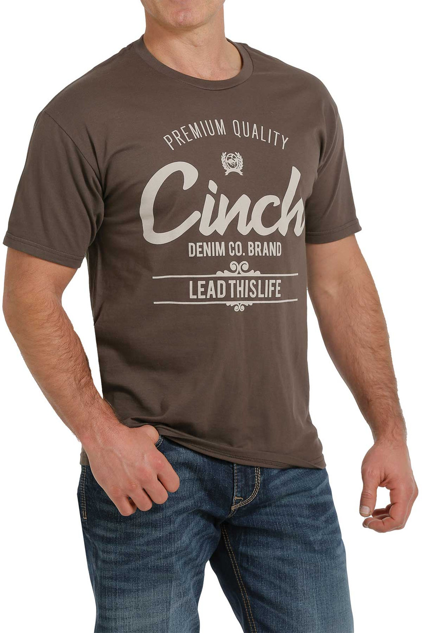 Cinch Denim Lead This Life Brown T Shirt - Jackson's Western