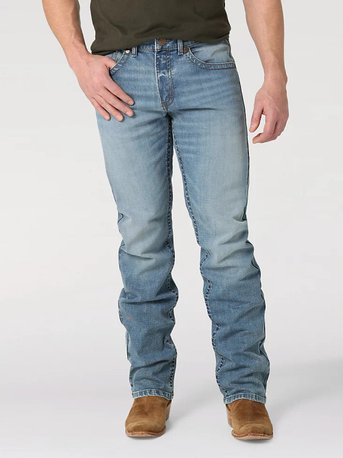 Wrangler Men's Rock 47 Barlow Slim Fit Straight Leg Western Jean ...