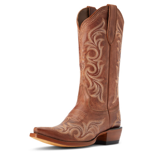 Ariat Hazen Whiskey Barrel Brown All Leather Western Cowgirl Boot ...
