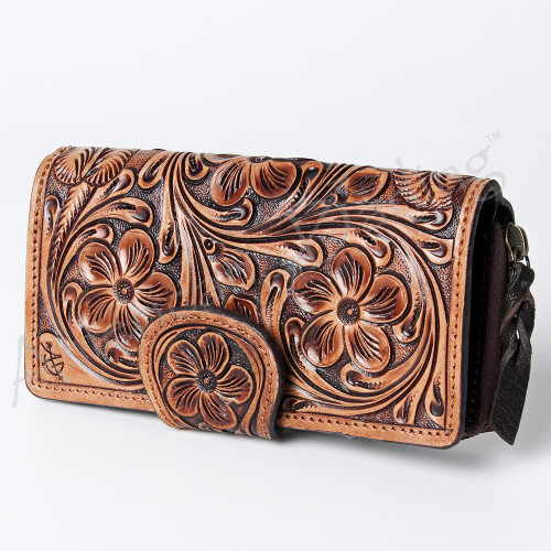 American Darling Hand Tooled Leather Women's Western Wallet Jackson's