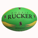 Rookie Rucker Rugby Ball - Green - All Weather - Night Rucker - Training - Size 3 Ball