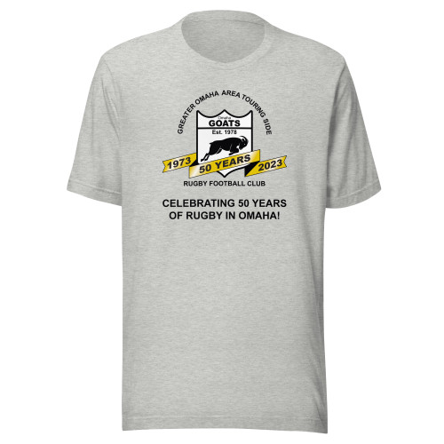 Omaha GOATS 50th Anniversary Adult T-shirt - Grey