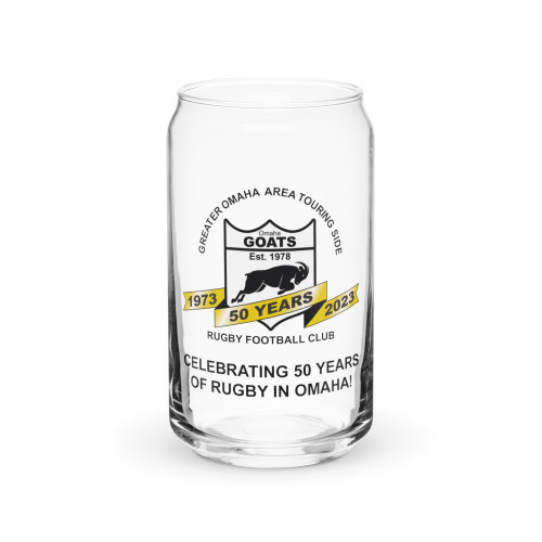  Omaha GOATS 50th Anniversary Can-Shaped Glass