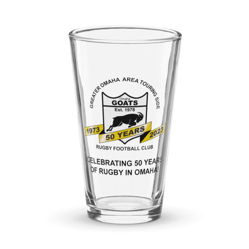 Omaha GOATS 50th Anniversary Shaker Pint Glass