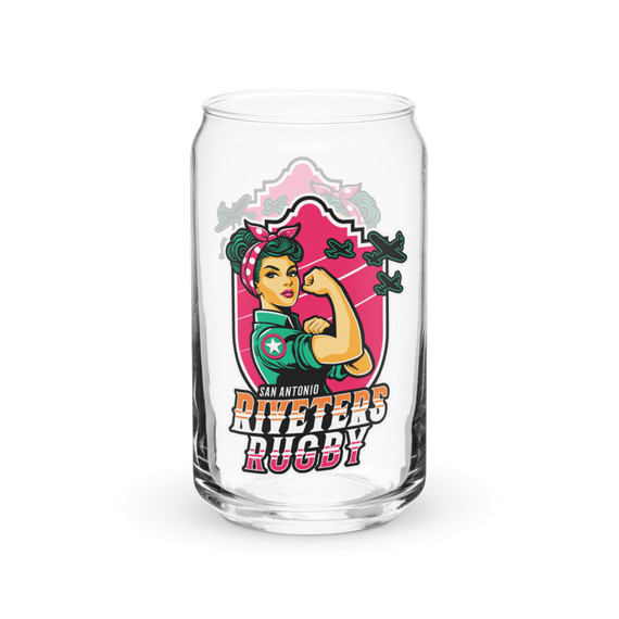 San Antonio Women's Rugby Can-Shaped Glass