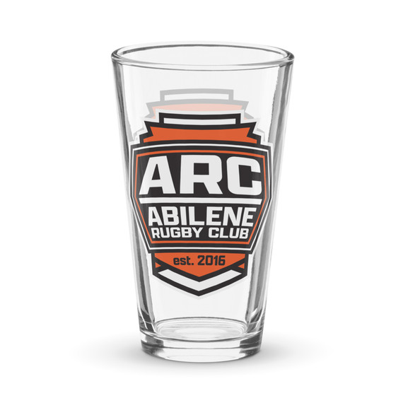 Abilene Rugby Shaker pint glass