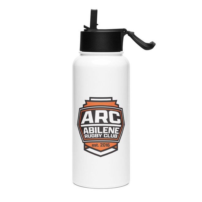 Abilene Rugby Stainless steel water bottle with a straw lid