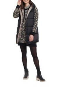 Tribal reversible long hooded puffer vest Tribal reversible long hooded puffer vest