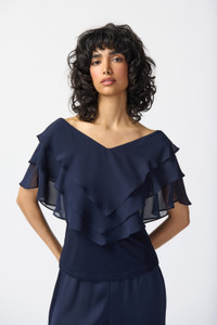 Joseph Ribkoff flowy three-layer chiffon top