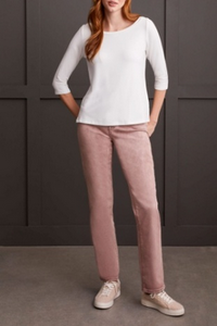 Tribal 3/4 sleeve wide crew neck top with side slits Tribal 3/4 sleeve wide crew neck top with side slits