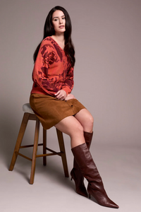 Tribal Wear-Two-Ways Soft Viscose Printed Sweater Tribal Wear-Two-Ways Soft Viscose Printed Sweater