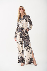 Joseph Ribkoff Floral Top with Front Tie Detail