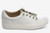 Vaneli leather sneaker with rhinestone tongue and laces and side zipper with ultra padded removable insole