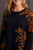 Tribal reversible cotton crew neck sweater
