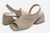 Vaneli Molke sandal features a patent square toe, stretch insert on strap and 2.25 inch sculptural covered heel.