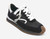 Retro lace-up athleisure sneaker. Padded heel collar. Ultra-padded insole. Two-tone midsole. 1 inch rubber athletic sole.