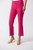 Joseph Ribkoff classic straight leg soft stretch denim pants with feminine detailing and frayed hem
