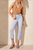 Audrey Pull-On Crop Straight Jeans with Front Crease