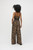 Joseph Ribkoff Chiffon Animal Print Wide Leg Jumpsuit