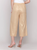 Charlie B Foil Linen Blend Cropped Pull-On Pants Charlie B Foil Linen Blend Cropped Pull-On Pants
