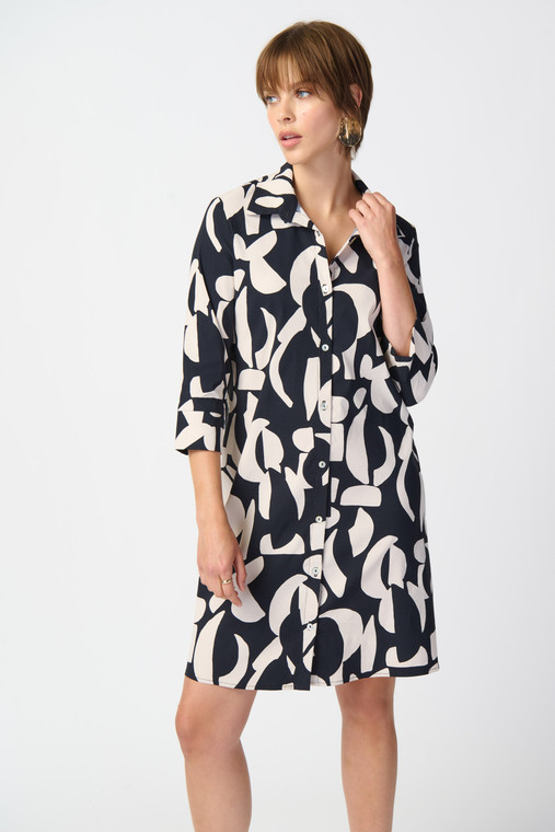 Joseph Ribkoff poplin trapeze dress