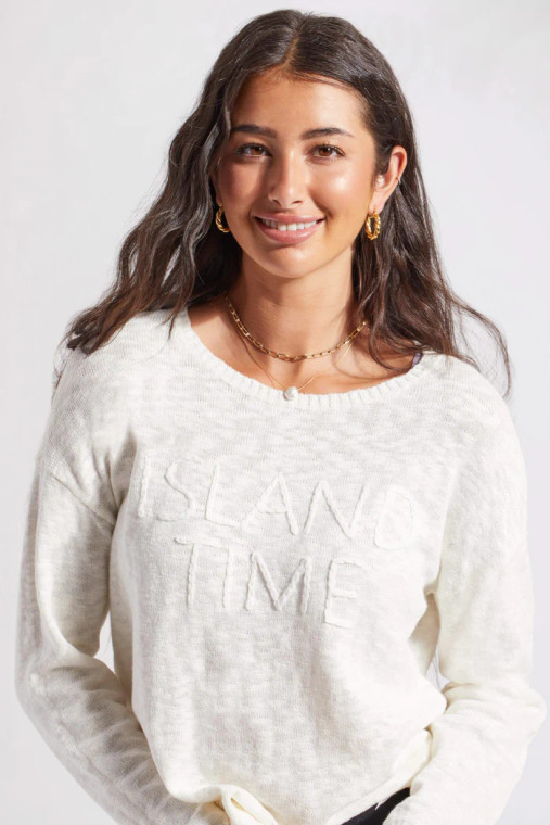 With a relaxed fit and slouchy drop shoulders, this Tribal scoop neck sweater is a casual wardrobe favorite. Enjoy all-day comfort with this sweater's breathable slub yarn.