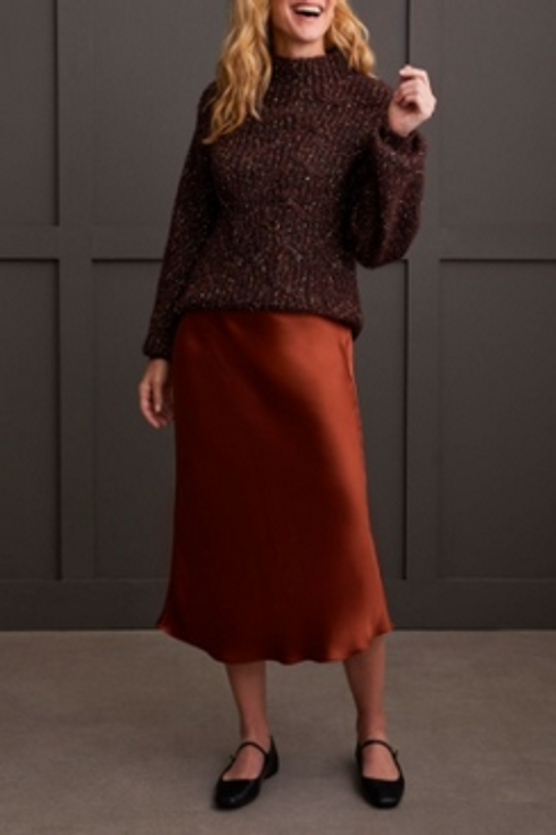 Tribal funnel neck oversize sweater