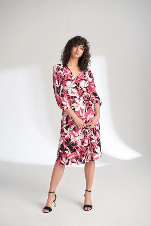 Joseph Ribkoff dress in a Raspberry print