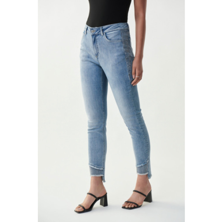 Joseph Ribkoff Jeans with Embellished Side and Cuff