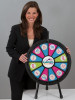 Twelve Slot Black Table Top Twenty and a half Inch Prize Wheel