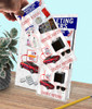 Table Sign Holder with Trifold Pocket on desk with literature