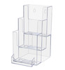 Brochure Holder for 4"W Literature 3 Tiers with Card Pocket