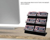 6 Pocket Business Gift Card Display with Slanted Back