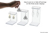 Set of Three Earring Display Platform Stands Small Medium Large