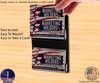 Business Card Holder With Cards Action Clear Pockets Black Back